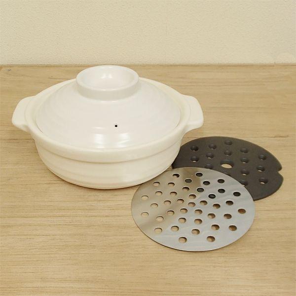 土鍋 6号 白 1人用 Ih対応 和風 おしゃれ 日本製 美濃焼 K 業務用 最先端