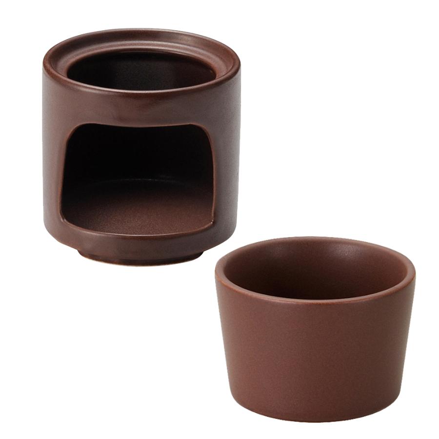 ウォーマー チーズフォンデュ 小 K 固形燃料対応 ブラウン トールボウルセット 鉢 ボウル 世界的に Ngocvietcnc Com