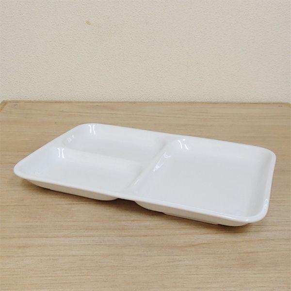6218) 台和 業務用食器 3つ仕切り皿 プレート ナチュラル 25cm 10枚