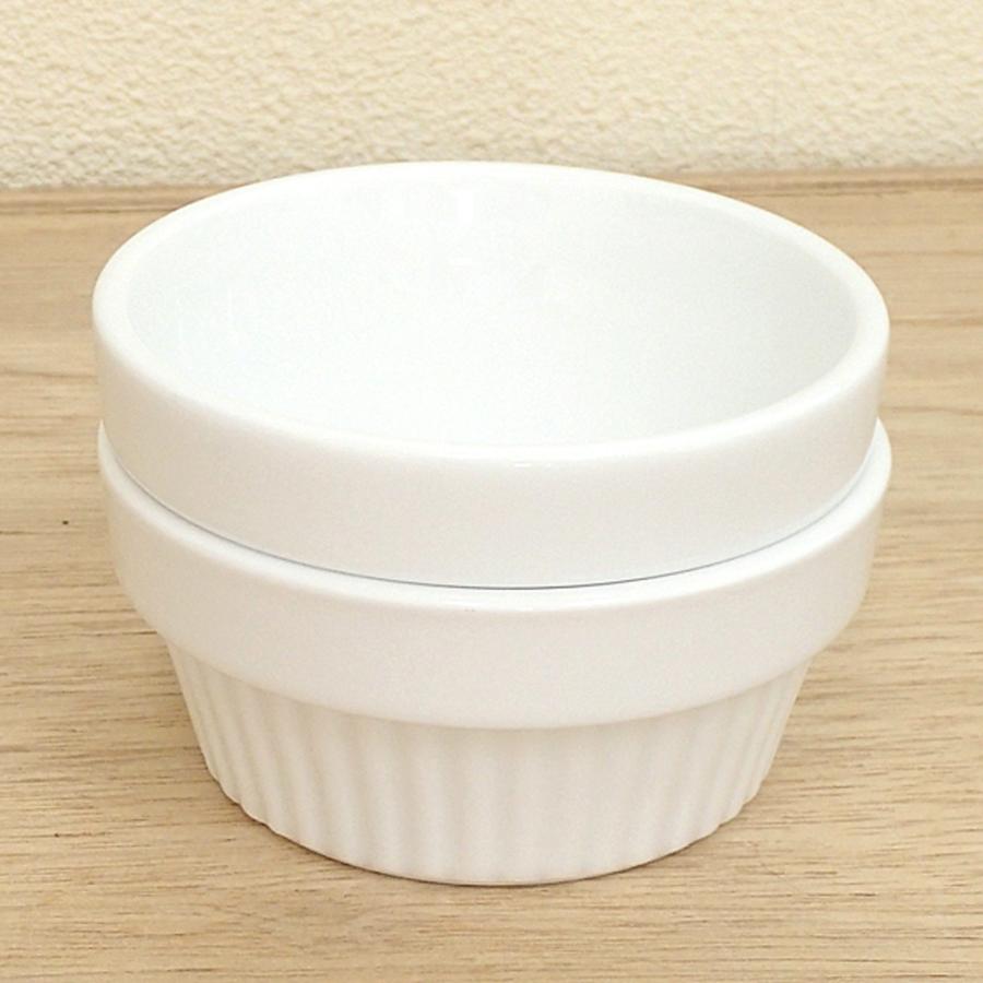 スフレ ココット 5.5cm 白 スタック クレール おしゃれ 業務用 洋食器