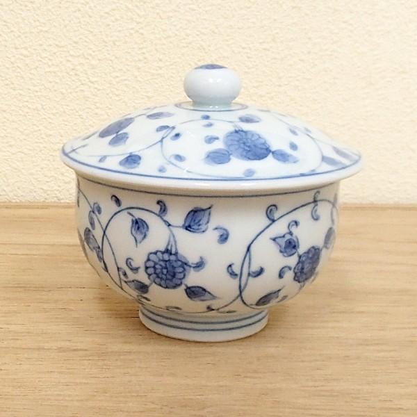 湯飲み 蓋付き湯呑み茶碗 バラの舞 湯呑み おしゃれ 業務用 有田焼