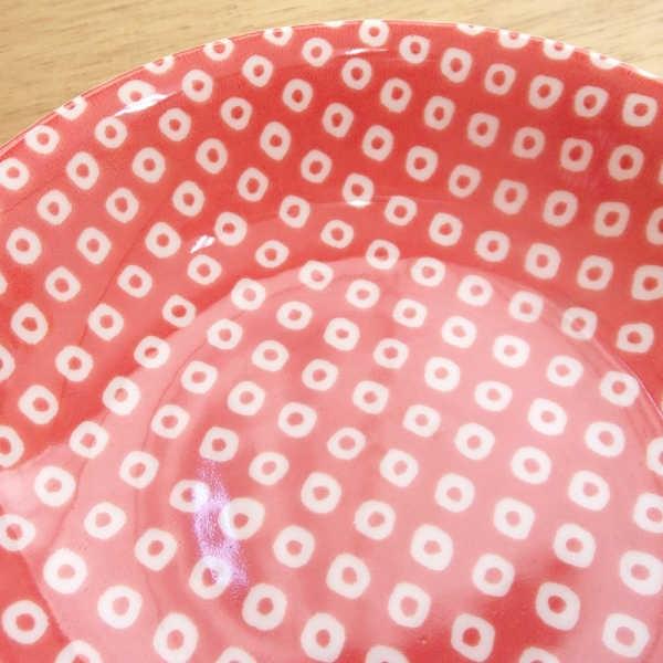 小皿 10cm丸皿 鹿の子 赤 和柄 おしゃれ 和食器 業務用 美濃焼 M M 四季彩 陶器online 通販 Yahoo ショッピング