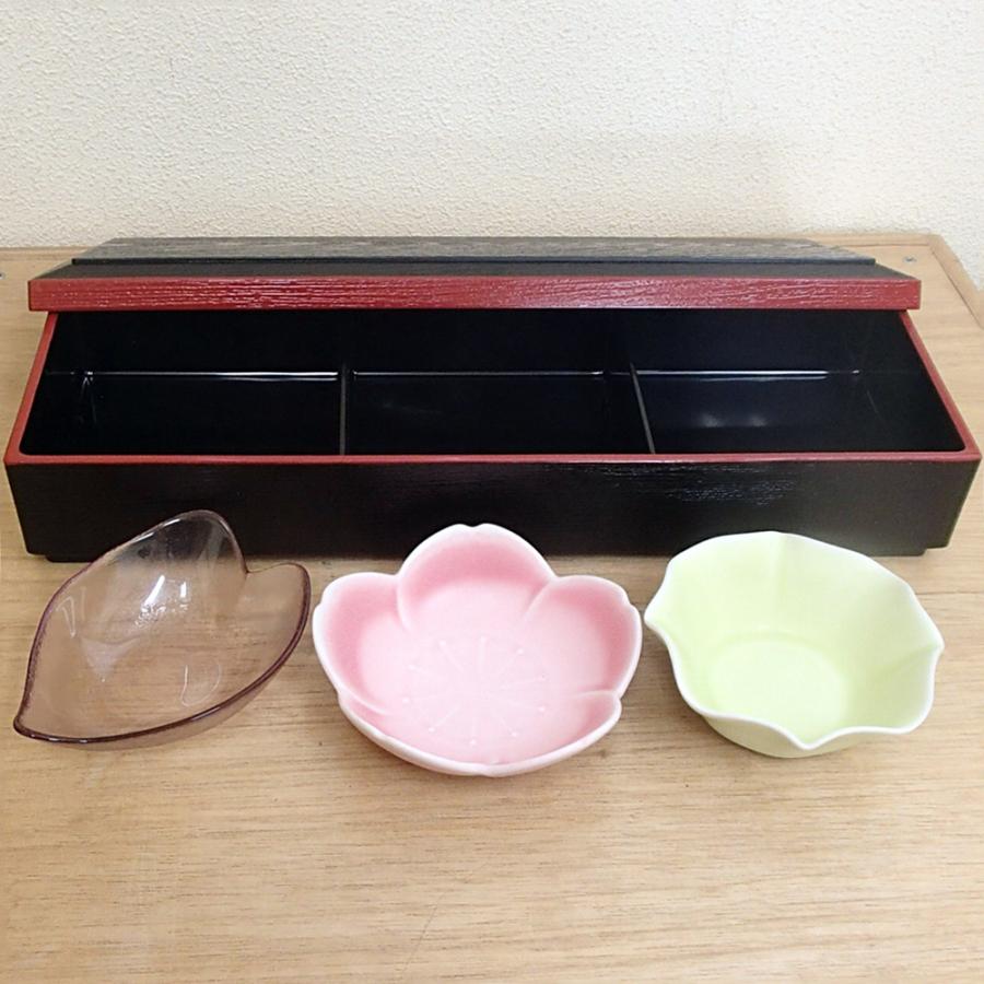 桜の花びら(厚みあり) 和食器 弁当箱 三ツ切仕切 16セット - 弁当用品