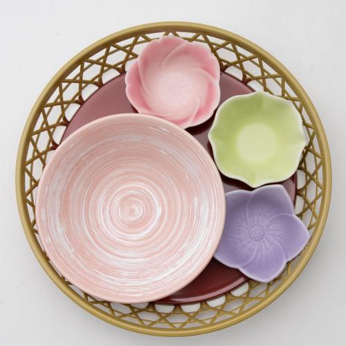 松花堂 花 8.0籠 小鉢4個セット 業務用 和食器 : 四季彩-陶器 松花堂 花 8.0籠 小鉢4個セット 業務用 和食器 : 四季彩-陶器