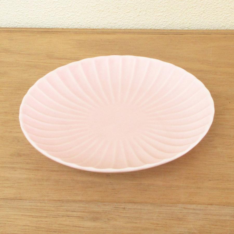 中皿 プレート 16.5cm丸皿 ピンク かすみ 和食器 業務用 美濃焼 