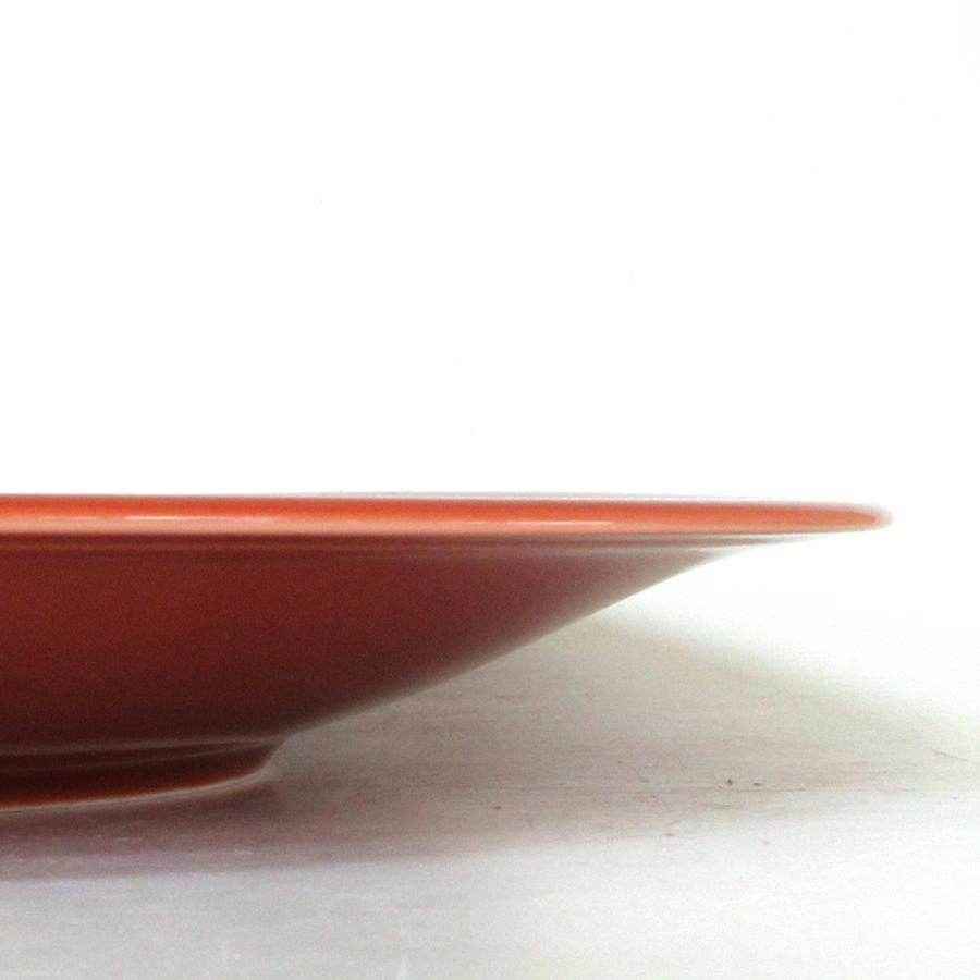 カレー皿 パスタ皿 23cm 美濃焼 朱雀 赤 丸皿 中皿 磁器 食洗機対応