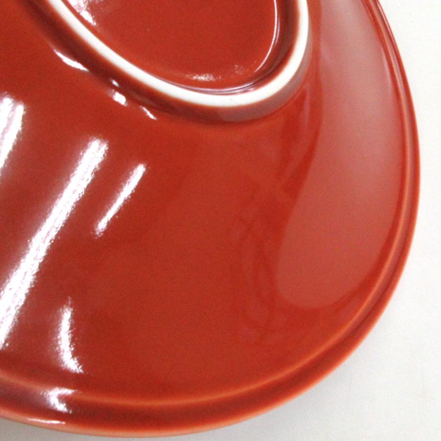 カレー皿 パスタ皿 23cm 美濃焼 朱雀 赤 丸皿 中皿 磁器 食洗機対応