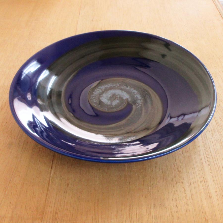 皿 取り皿 丸皿 5.0皿 16.5cm 銀彩ブルー おしゃれ 和食器 業務用 美濃