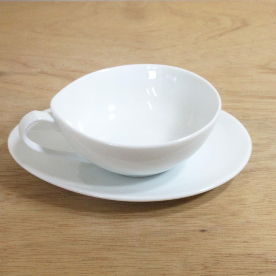 ティーカップソーサー 白磁 白い食器 Crecent クレセント おしゃれ