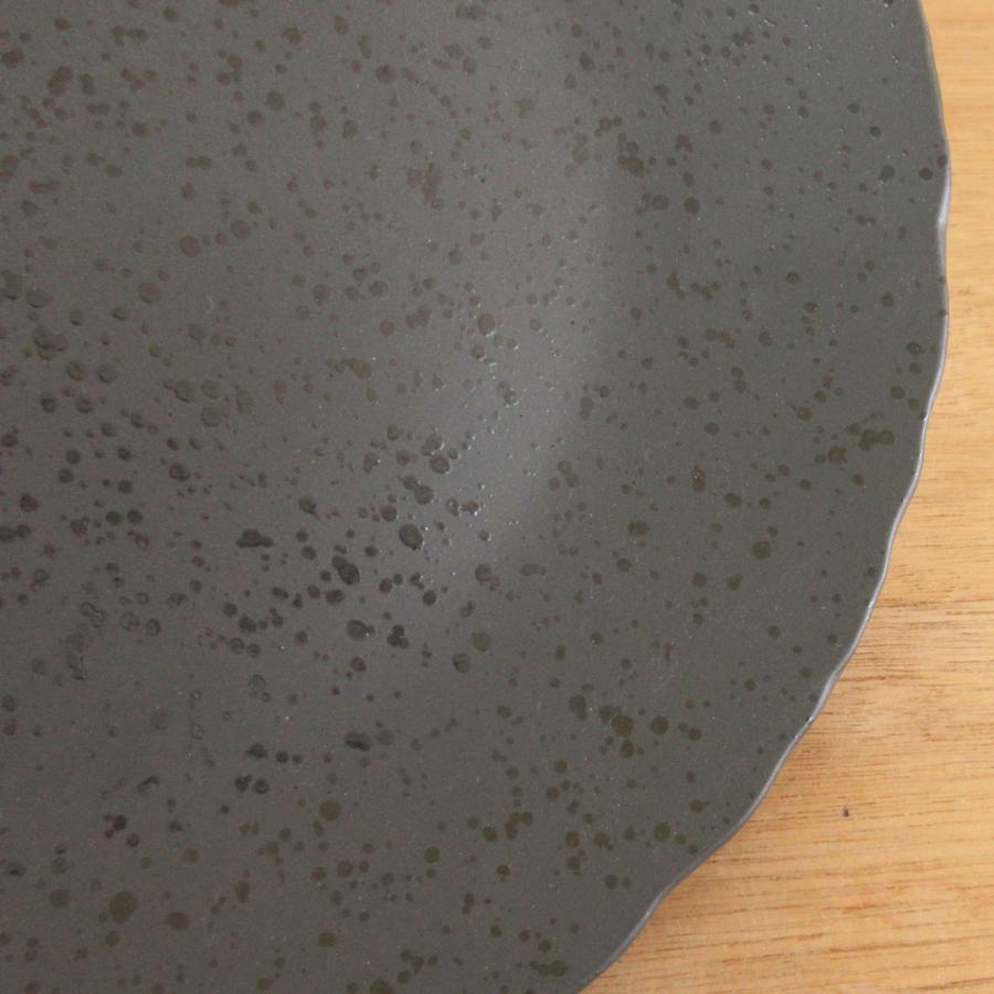 皿 大皿 28cm丸皿 黒 ラウンドプレート Diversディヴェール おしゃれ