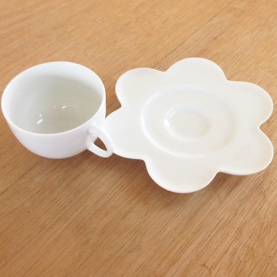 コーヒーカップソーサー 白磁 Fleur フルール 白 おしゃれ 業務