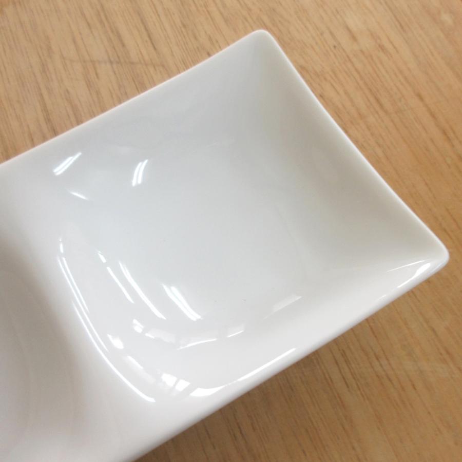 皿 コワケ 3つ仕切皿 ホワイト スクエアプレート 白磁 おしゃれ 業務用