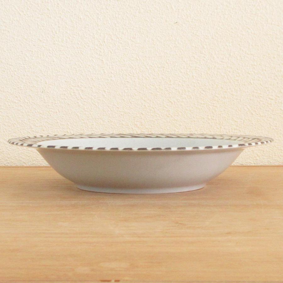 皿 スープ皿 パスタ皿 21cm 深皿 ブロウ グレー おしゃれ かわいい