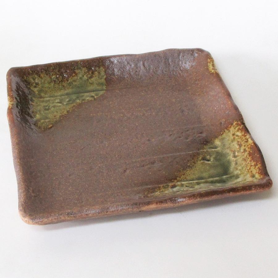 皿 角皿 16.3cm スクエアプレート 信楽織部 おしゃれ 業務用 和