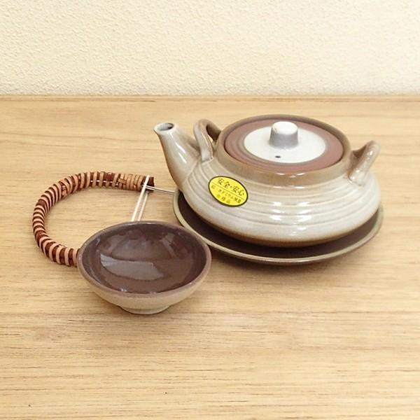 土瓶蒸し セット 白釉 平型 土瓶むし 直火可 松茸の土瓶蒸し 和食器
