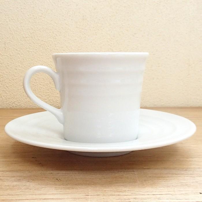 コーヒーカップ ソーサー リネアホワイト 白 ボーダー おしゃれ 業務用 美濃焼｜shikisaionline｜02