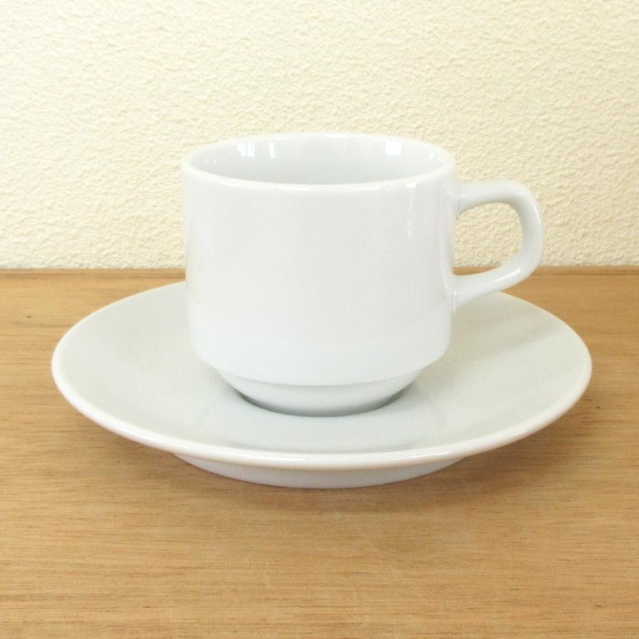 コーヒーカップ ソーサー 白 スタック 5客セット ホテルベーシック 業務用 日本製｜shikisaionline｜02