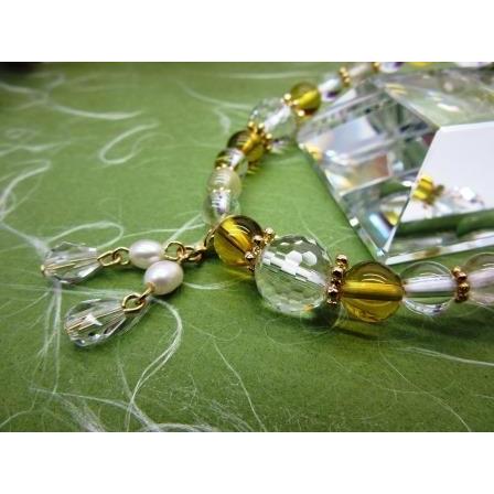 開運 水晶・黄水晶・金線入水晶 ブレス 腕輪 天然石 パワーストーン 