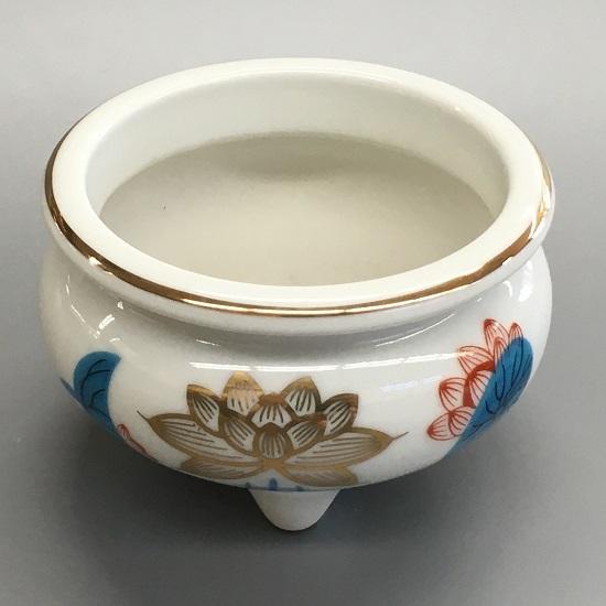 陶器製 机上香炉【金ハス吹 3.0寸】 : おぶつだんの志喜屋 - 通販