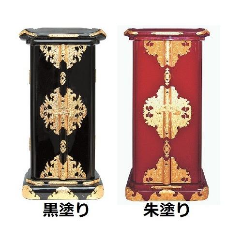 木瓜厨子 黒塗り・朱塗り 金具付 1尺2寸 木製 厨子 ミニ仏壇 木瓜厨子 黒塗り・朱塗り 金具付 1尺2寸 木製 厨子 ミニ仏壇
