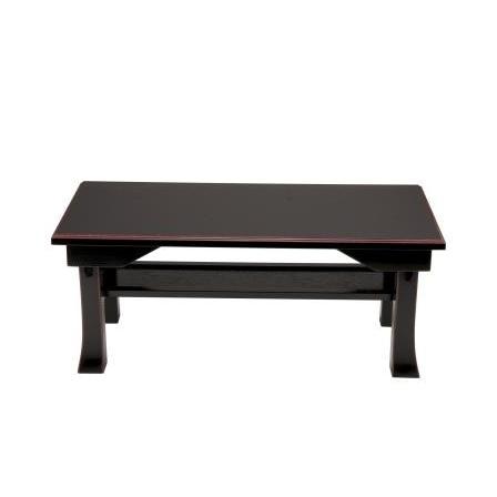 二月堂机 2尺5寸 大 (棚板付) 黒フチ朱 日本製 : おぶつだんの志喜屋