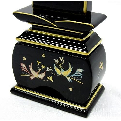 新世紀 蒔絵位牌 優雅 絆上塗 鳳凰おしどり 4寸 総丈20cm カシュー漆 塗り位牌 金粉 モダン 仏壇 仏具 位牌 いはい_1