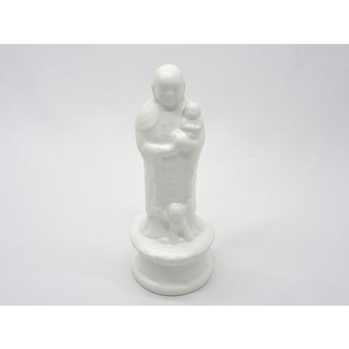 子持水子地蔵 陶器製 白 H16cm 仏像 地蔵 (H) : おぶつだんの志喜屋