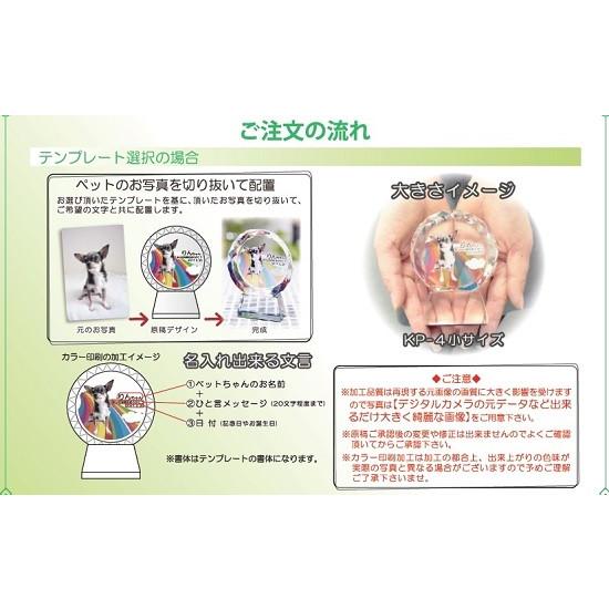 クリスタル位牌 KP-23U 中【カラー印刷】ペットメモリアル ◆6テンプレートから選ぶ！_6