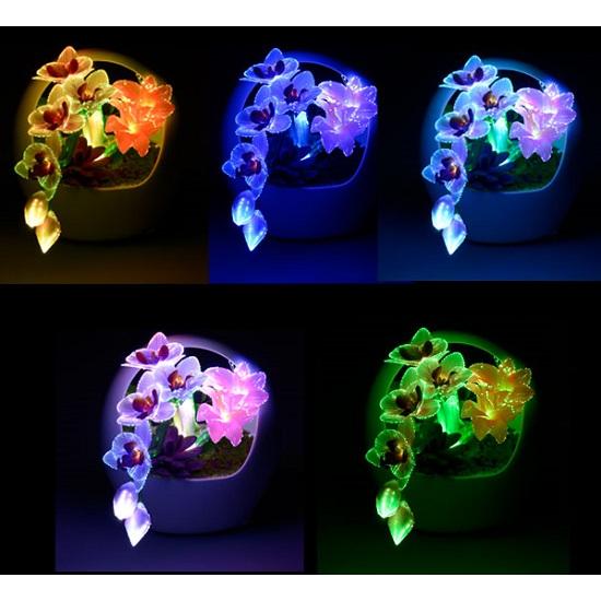 ルミナスポット 胡蝶蘭】盆提灯 ルミナス 電気コード式LED 高さ約20cm