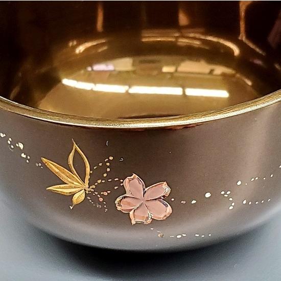 りん【桜楓彫金入メタリックブラウン 2.5寸】おリン リン モダン仏具