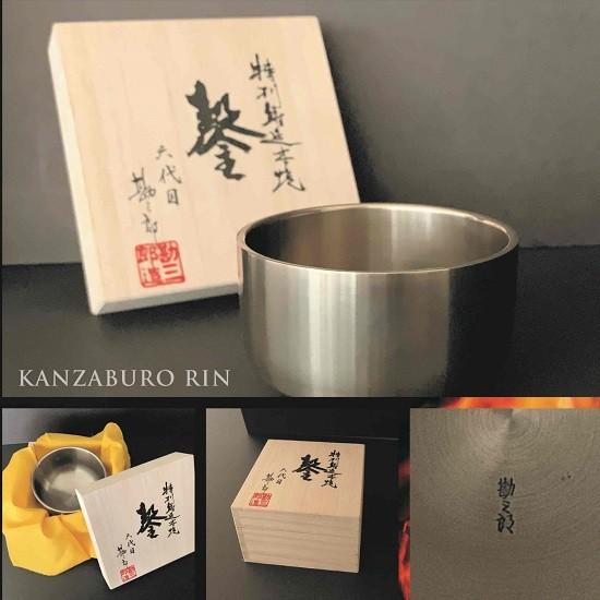【勘三郎りん 3.5寸】桐箱入り 佐波理・砂張・沙張（さはり）_1