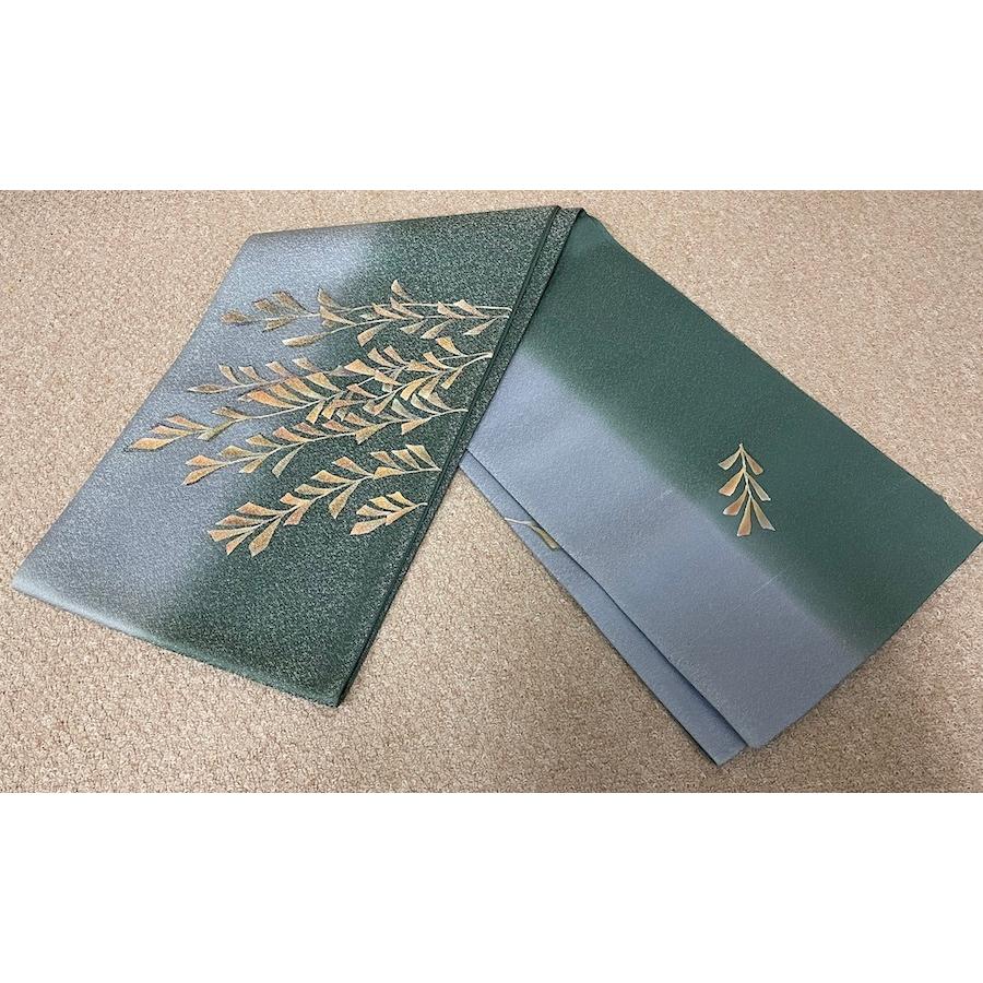 正絹 仕立て上がり 袋帯 銀通し : 悉皆屋おばさんの店 - 通販 - Yahoo 