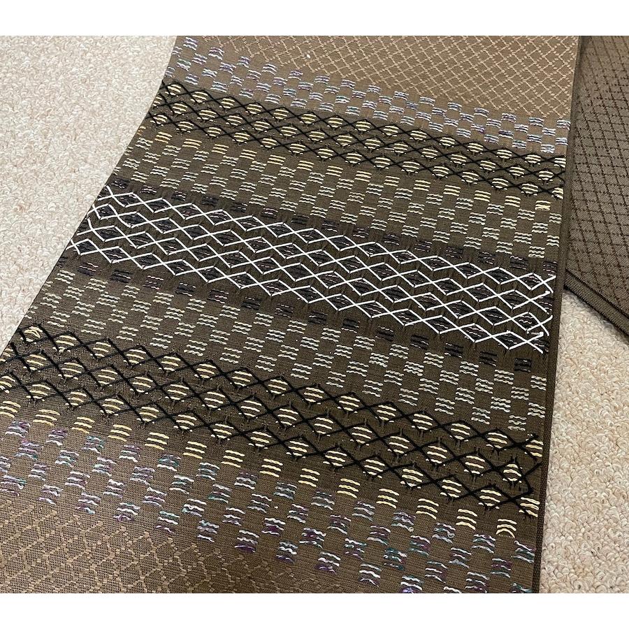 正絹 袋帯 洒落用 幾何学模様 : 悉皆屋おばさんの店 - 通販 - Yahoo