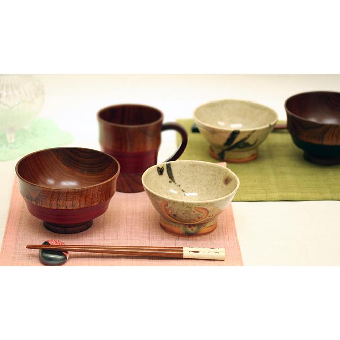 名入れ無料 おわん 夫婦汁椀 なち 黒赤2客組 木婚式 御礼 御祝 お椀