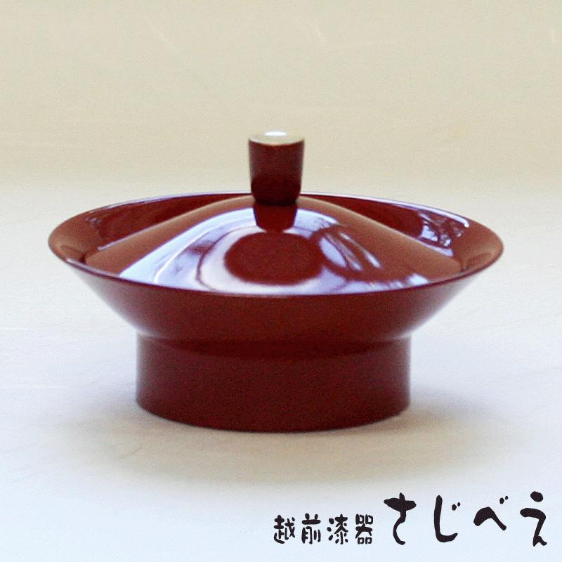 漆器製二段式膳 赤色仕切り付き アウトレット フタ付き小鉢 朱金付 業務用