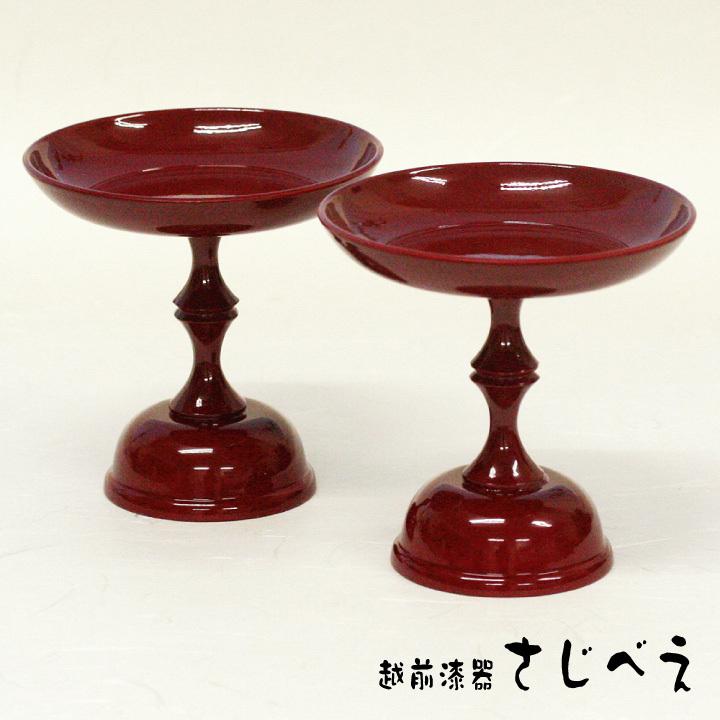 紫檀高月 4寸(一対)お供え物を乗せる仏具です。