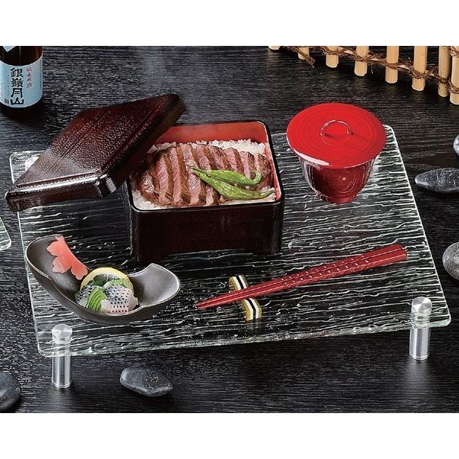 うな重箱 レンジ対応木目丼重 溜内朱 うなぎ 重箱 容器 器 ひつまぶし