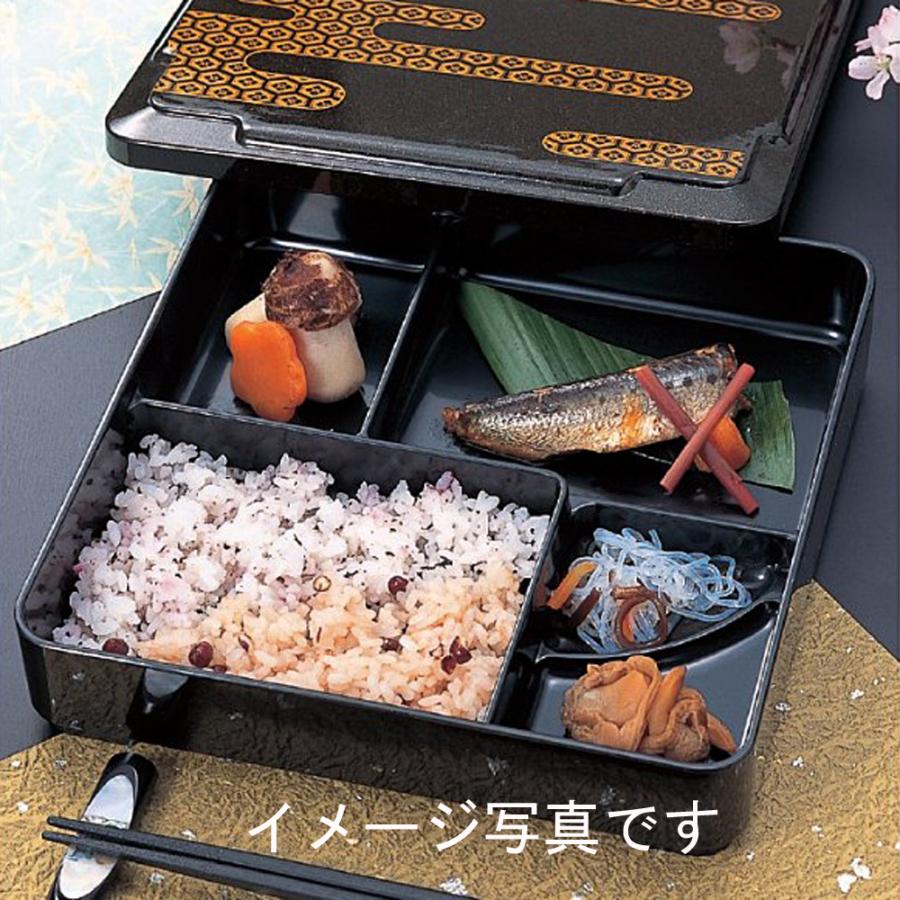 6寸角戦国弁当 ケヤキ 業務用 給食弁当 仕出し 器 幕ノ内弁当