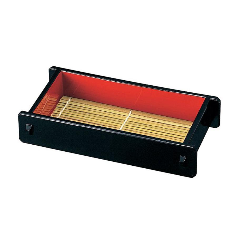 ざるそば用つのせいろ10個 黒内朱 線筋角ざるセイロ 竹ス付 黒内