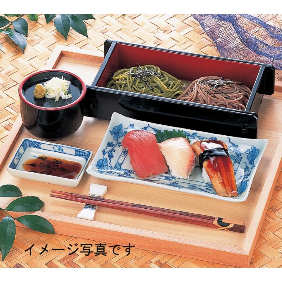 ざるそば用つのせいろ10個黒内朱