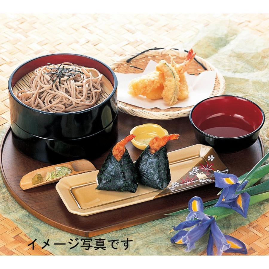 そば器10卓セット・ざるそば 天ざる 　器・盛ざる・皿　　萬葉重(底板付)黒天朱 そば器10卓セット・ざるそば 天ざる 器・盛ざる・皿萬葉重(底板付)