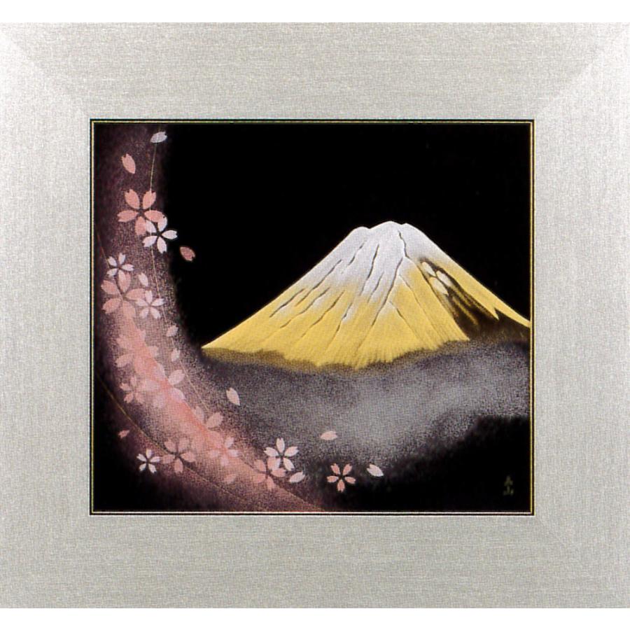国内在庫】 木製越前塗「金富士」パネル 日展作家の冨田立山作です