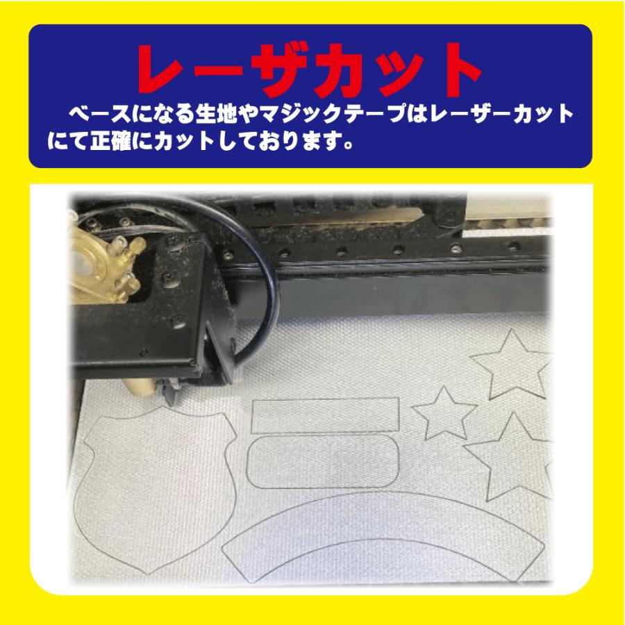 漢字ワッペン 1文字（6角形）（5〜20cm） アイロンワッペン 祭り