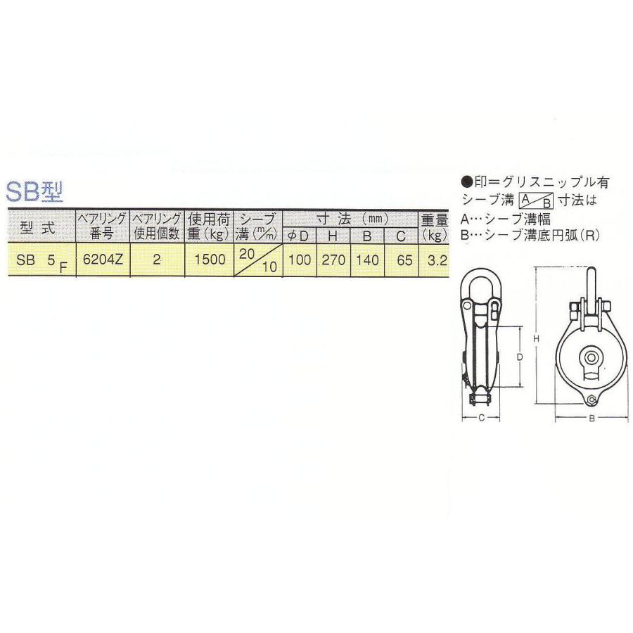 オタフク滑車 SB-F 5インチ : 土佐刃物と園芸用品の店 - 通販 - Yahoo