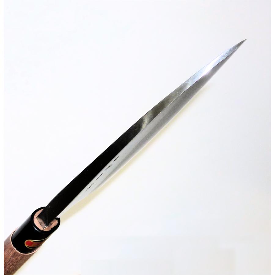 土佐刃物 出刃包丁 磨き 両刃 青鋼入 150mm クルミ柄付 丸海 土佐刃物 出刃包丁 磨き 両刃 青鋼入 150mm クルミ柄付 丸海