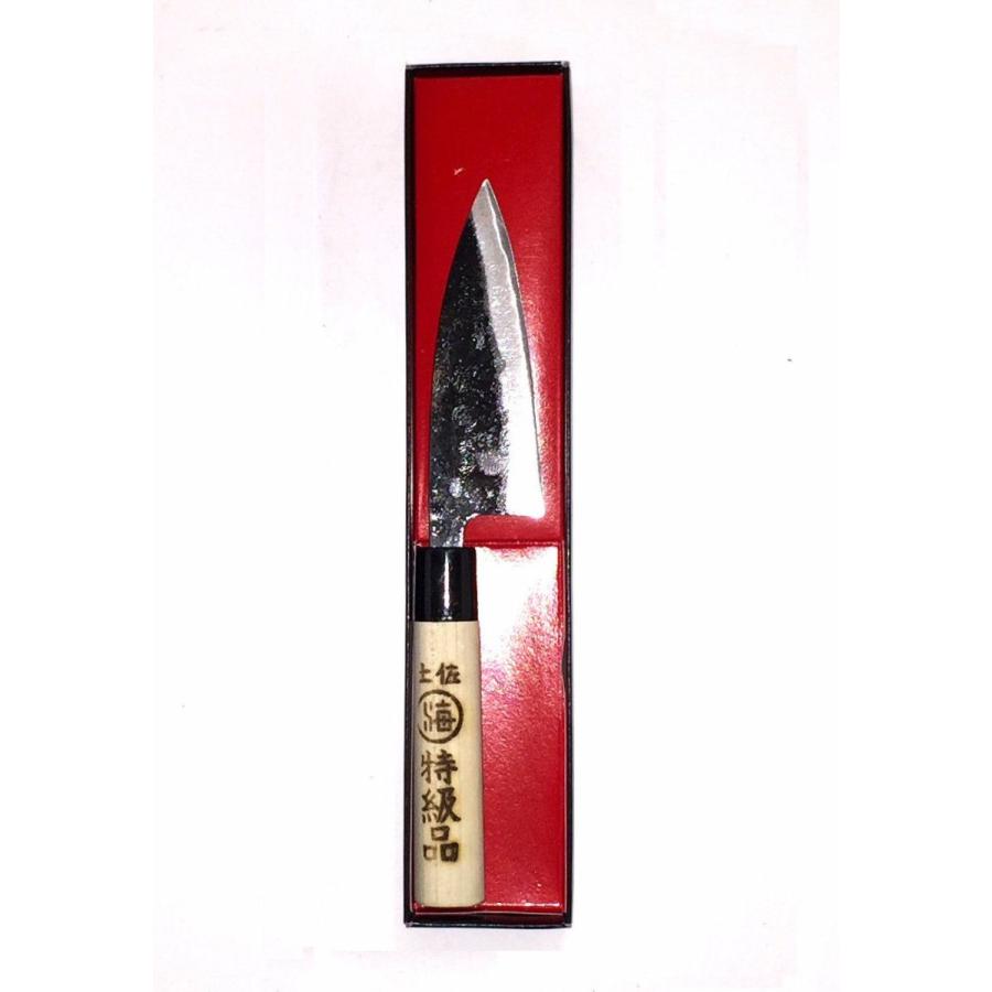 土佐刃物 舟行包丁 黒打 両刃 105mm(小包丁)丸海 : 土佐刃物と 土佐刃物 舟行包丁 黒打 両刃 105mm(小包丁)丸海 : 土佐刃物と