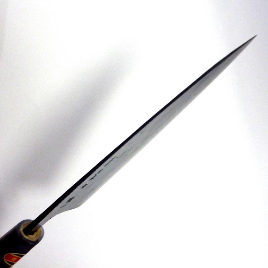 土佐忠義作　薄刃包丁　青一鋼　黒打ち　刃渡り　165mm　手研ぎ済み 土佐刃物 舟行包丁 黒打 両刃 青鋼入 165mm 忠義 : 土佐刃物と園芸用品