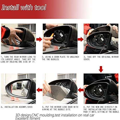 JC SPORTLINE カーボンファイバーミラーカバー Audi A3 S3 A4 B8 S4 RS4 2008-2010 A5 S5 8T 2007-2009 Q3 2011+ サイドミラーキャップカバー 交換スタイル|shikotulake|03