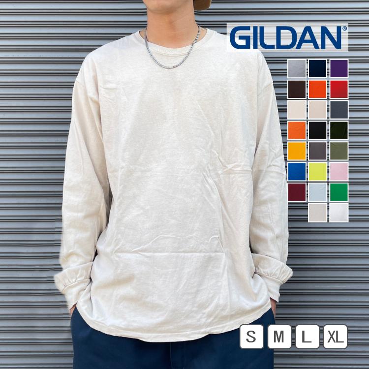 ロンT 長袖 Tシャツ メンズ 大きい 無地 厚手 ブラック 黒 ホワイト 白 ギルダン :GILDAN2400:SHIK’s STREET ...