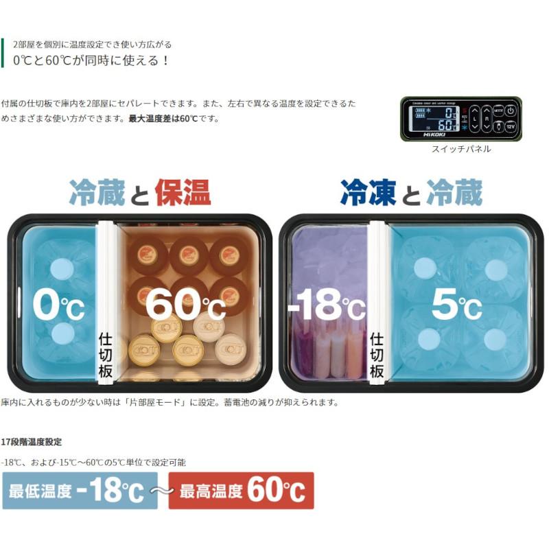 最新作のHiKOKI(ハイコーキ 旧日立工機) UL18DBA コードレス冷温庫 ◇ MV 18V 14.4V 充電式 フォレストグリーン 本体のみ 冷蔵庫、冷凍庫 VAN PET 鳥さんのおもちゃ (LBW-0095)×24入